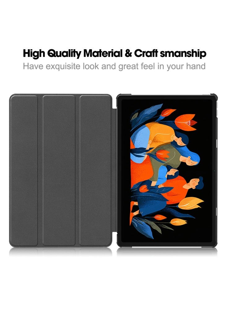 For Lenovo Idea Tab Plus Case Anti-Drop Leather Stand Tablet Cover - Blue - Image 3